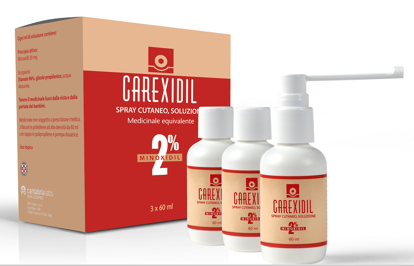 CAREXIDIL*3FL SOLUZ CUT 60ML2% - doctorpill.it