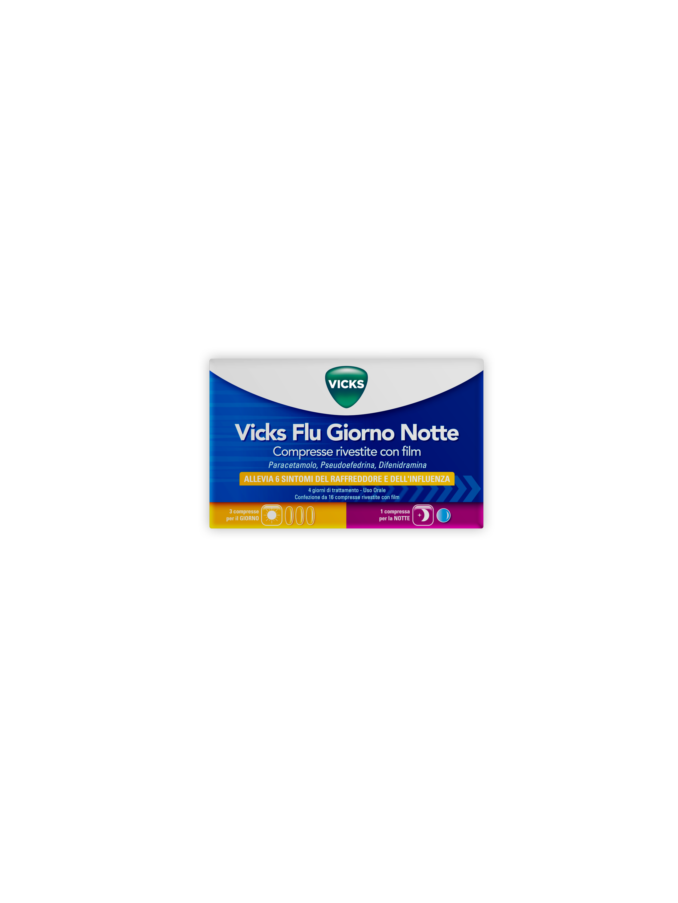VICKS FLU GIORNO NOTTE*12+4CPR - doctorpill.it