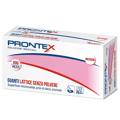 PRONTEX GUANTO IN LATTICE SENZA POLVERE GRANDE 100 PEZZI - doctorpill.it