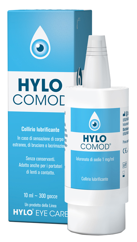 HYLO-COMOD GOCCE OCULARI IALURONATO DI SODIO 0,1%  FLACONCINO 10 ML - doctorpill.it