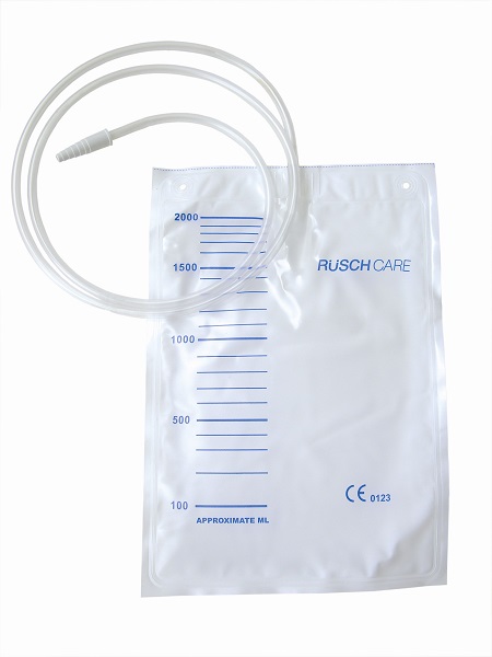 SACCA DI DRENAGGIO LETTO PER INCONTINENZA 2000ML IN PVC CON TUBO DI RACCORDO 90CM DIAMETRO 5X7MM MONOUSO 30 PEZZI - doctorpill.it