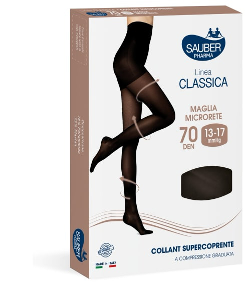 SAUBER COLLANT COPRENTE 70 MAGLIA LISCIA NERO 3 LINEA CLASSICA - doctorpill.it