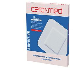 GARZA COMPRESSA AUTOADESIVA CEROXMED DRESS SENSITIVE 10X10 CM 5 PEZZI - doctorpill.it