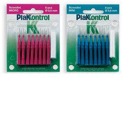 PLAKKONTROL SCOVOLINO MICRO 0,5 MM 8 PEZZI + MANICO - doctorpill.it