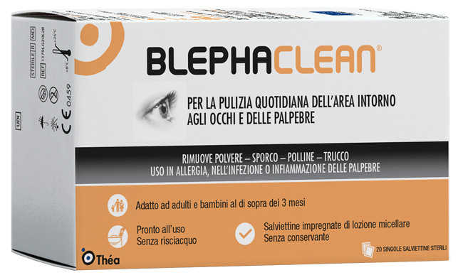 BLEPHACLEAN GARZE OCULARI STERILI A BASE DI ACIDO IALURONICO 20 PEZZI - doctorpill.it