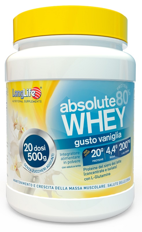 LONGLIFE ABSOLUTE WHEY VANIGLIA 500 G - doctorpill.it