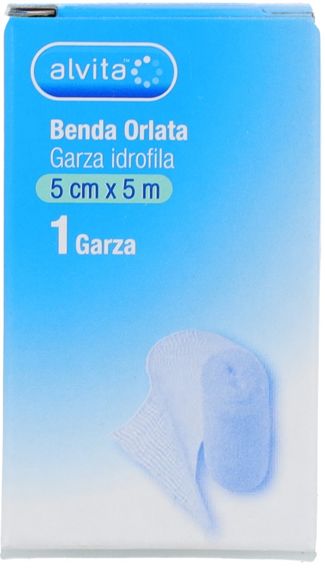 BENDA ORLATA GARZA IDROFILA ALVITA 5X500CM - doctorpill.it