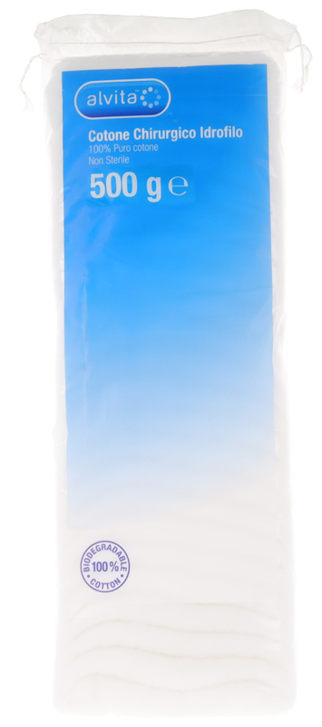 COTONE CHIRURGICO IDROFILO ALVITA 100% PURO COTONE 500 G - doctorpill.it