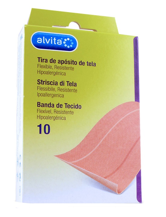 CEROTTO IN STRISCIA DI TELA ALVITA 10 X 6 CM 10 PEZZI - doctorpill.it