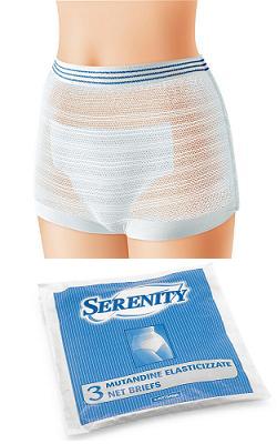 MUTANDINA ELASTICA RETTANGOLARE A RETE SERENITY S 3 PEZZI - doctorpill.it