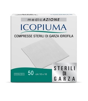 ICOPIUMA GARZA COMPRESSA IDROFILA 10X10CM 50 PEZZI - doctorpill.it