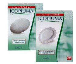 ICOPIUMA GARZA COMPRESSA OCULARE DI COTONE 10 PEZZI - doctorpill.it