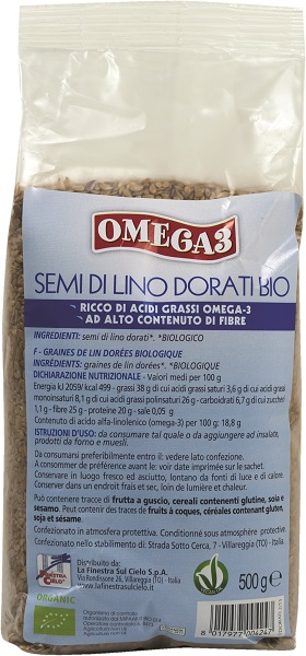 LA FINESTRA SUL CIELO SEMI DI LINO DORATI 500 G - doctorpill.it