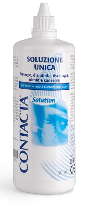 SOLUZIONE UNICA ISOTONICA PER LENTI A CONTATTO CONTACTA DA 360 ML - doctorpill.it