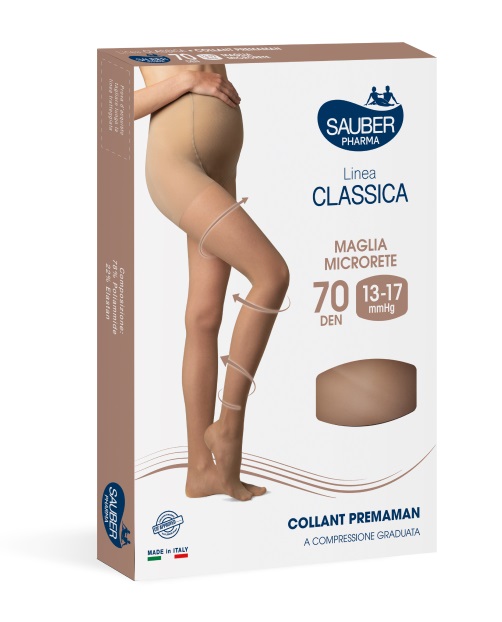 SAUBER COLLANT PREMAMAN 140 DENARI MAGLIA MICRORETE NEUTRO BEIGE 2 LINEA CLASSICA - doctorpill.it