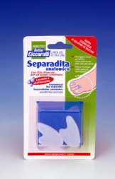 SEPARADITA ANATOMICO PER PIEDE REALIZZATO IN GEL DI SILICONE BIANCO SEMITRASPARENTE SAGOMATO IGIENEPIEDE 2 PEZZI - doctorpill.it