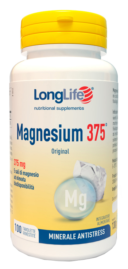 LONGLIFE MAGNESIUM 375 ORIGINAL 375 MG 100 TAVOLETTE - doctorpill.it