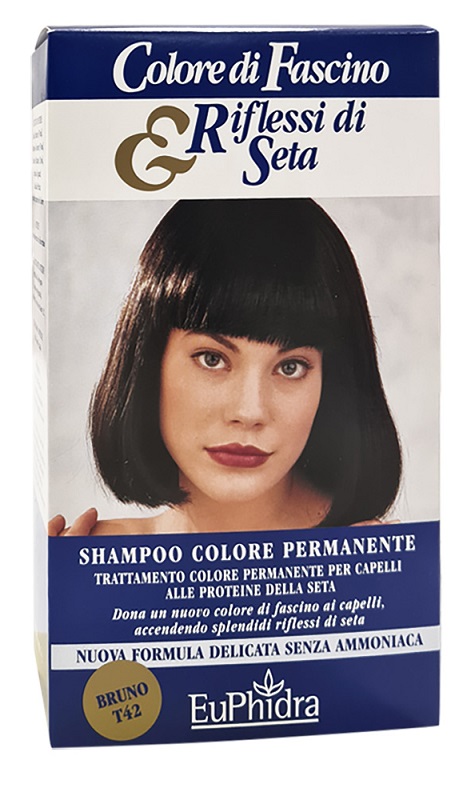 EUPHIDRA COLORE DI FASCINO & RIFLESSI DI SETA SHAMPOO COLORE PERMANENTE 42 BRUNO 120 ML - doctorpill.it