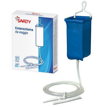 ENTEROCLISMA DA VIAGGIO KLISTER IN GOMMA CON CANNULA ANALE EVAGINALE 2 LITRI - doctorpill.it