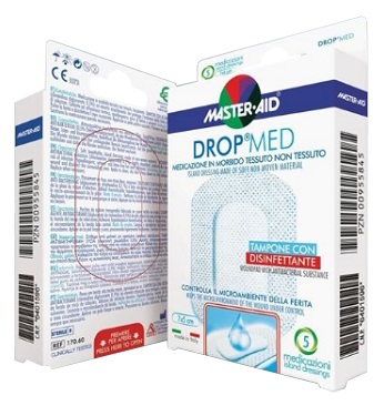 MEDICAZIONE COMPRESSA AUTOADESIVA DERMOATTIVA IPOALLERGENICA AERATA MASTER-AID DROP MED 7X5 5 PEZZI - doctorpill.it