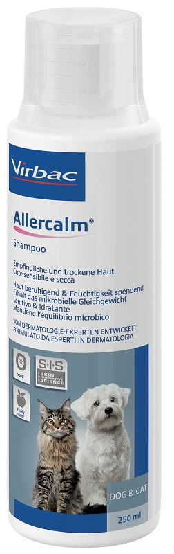 ALLERCALM SHAMPOO CUTE SENSIBILE E SECCA CANI E GATTI 250 ML - doctorpill.it
