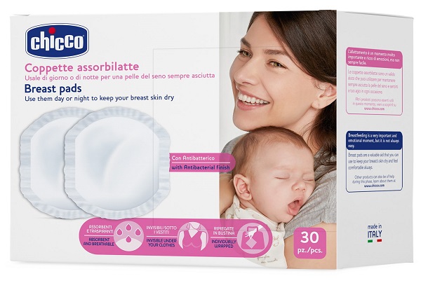 CHICCO COPPETTA ASSORBILATTE ANTIBATTERICA 30 PEZZI - doctorpill.it