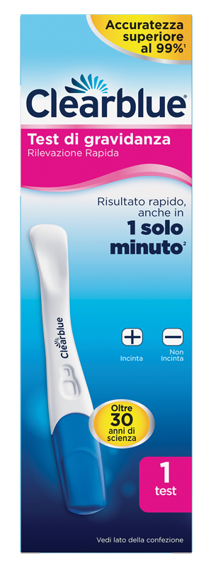 TEST DI GRAVIDANZA CLEARBLUE RILEVAZIONE RAPIDA 1 PEZZO - doctorpill.it