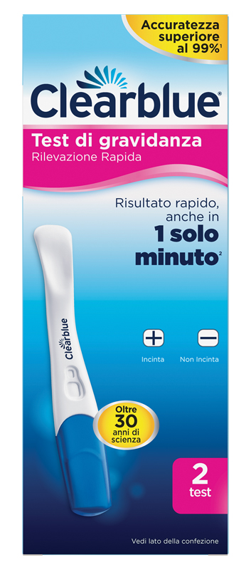 TEST DI GRAVIDANZA CLEARBLUE RILEVAZIONE RAPIDA 2 PEZZI - doctorpill.it