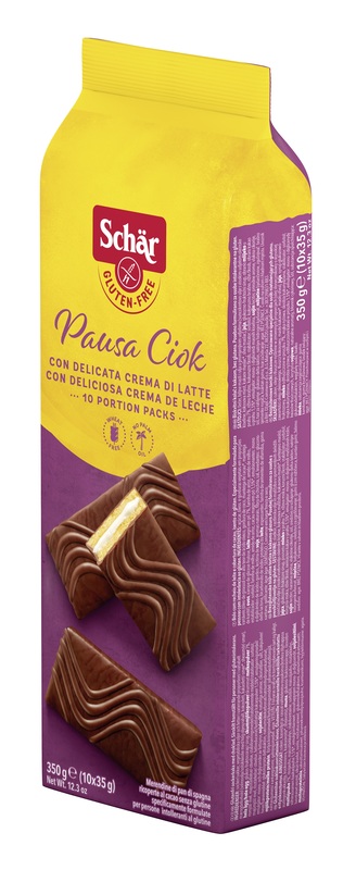 SCHAR PAUSA CIOK MERENDINE DI PAN DI SPAGNA CON CREMA DI LATTE 10 PEZZI DA 35 G - doctorpill.it