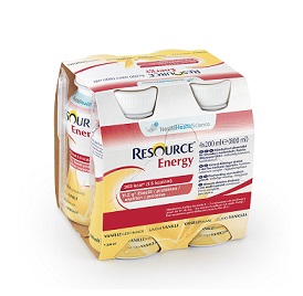 RESOURCE ENERGY VANIGLIA 4 BOTTIGLIE 200 ML NUOVO PACKAGING - doctorpill.it