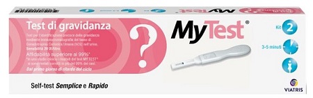 TEST DI GRAVIDANZA RAPIDO HCG MYTEST 2 PEZZI - doctorpill.it