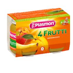 PLASMON OMOGENEIZZATO 4 FRUTTI 6 X 104 G - doctorpill.it