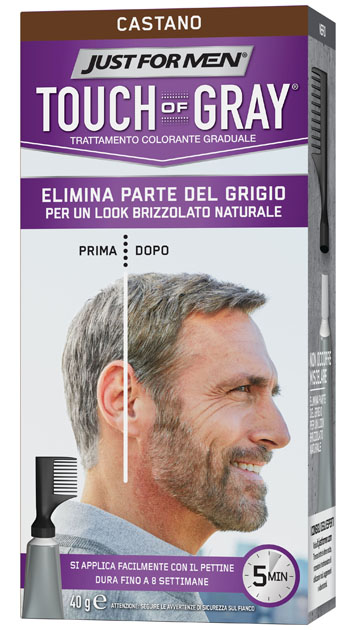 JUST FOR MEN TOUCH OF GRAY CASTANO 40 G - doctorpill.it