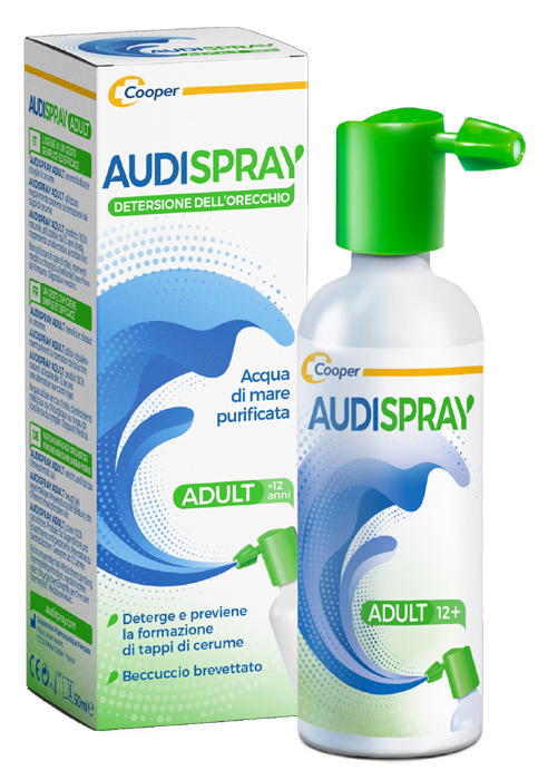 AUDISPRAY ADULT SOLUZIONE DI ACQUA DI MARE IPERTONICA SPRAY SENZA GAS DETERSIONE ORECCHIO 50 ML - doctorpill.it