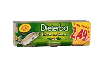 DIETERBA OMOGENEIZZATO TROTA 3 PEZZI 80 G - doctorpill.it