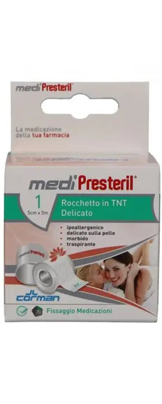 CEROTTO IN ROCCHETTO IN TNT MEDIPRESTERIL DELICATO M5X5CM - doctorpill.it