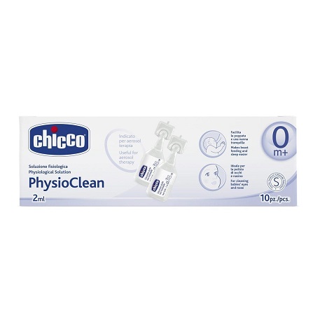 CHICCO PHYSIOCLEAN SOLUZIONE FISIOLOGICA 10 FLACONCINI 2 ML - doctorpill.it