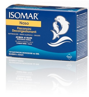 ISOMAR SOLUZIONE IPERTONICA ACQUA MARE 18 FLACONCINI MONODOSE 5 ML - doctorpill.it