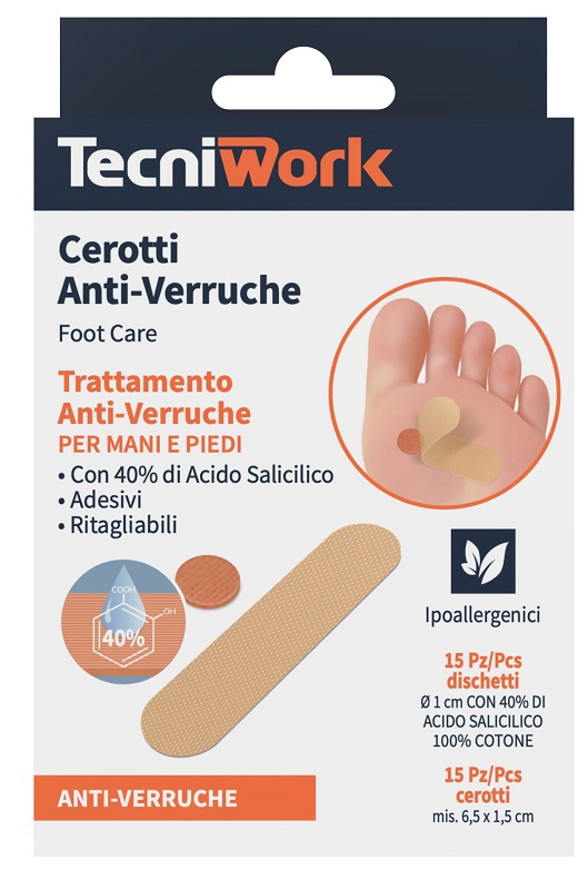 CEROTTO ANTI VERRUCHE PIEDI 15 + 15 PEZZI - doctorpill.it