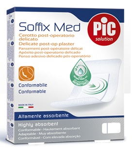 CEROTTO PIC SOFFIX MED IN TNT CON TAMPONE CENTRALE ASSORBENTE STERILE MONOUSO 30X10 CM STERILI ANTIBATTERICO 3 PEZZI - doctorpill.it