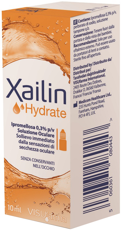 XAILIN HYDRATE GOCCE OCULARI IPROMELLOSA 0,3% FLACONE MULTIDOSE 10 ML - doctorpill.it
