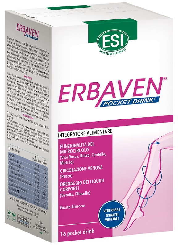 ESI ERBAVEN 16 POCKET DRINK X 20 ML GUSTO LIMONE - doctorpill.it