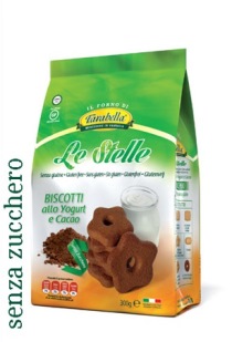 FARABELLA BISCOTTI LE STELLE ALLO YOGURT E CACAO SENZA ZUCCHERO 300 G - doctorpill.it
