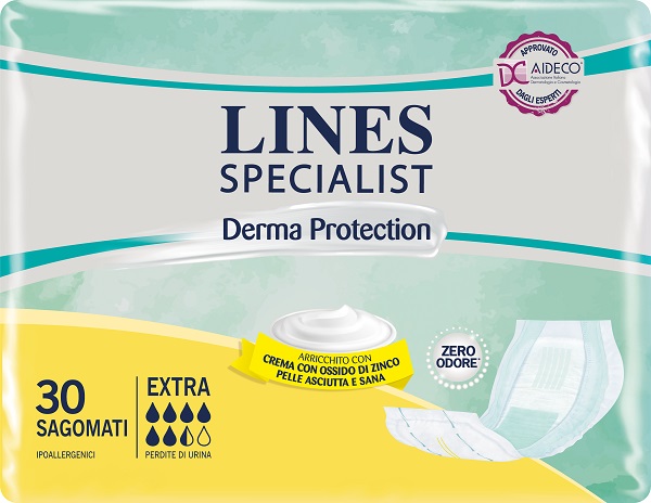 LINES SPECIALIST DERM PANNOLONE SAGOMATO EXTRA 30 PEZZI - doctorpill.it