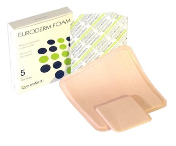 MEDICAZIONE IN POLIURETANO EURODERM FOAM MISURA 10X10CM 5 PEZZI - doctorpill.it