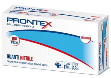 PRONTEX GUANTO IN NITRILE SENZA POLVERE GRANDE 8/9 100 PEZZI - doctorpill.it