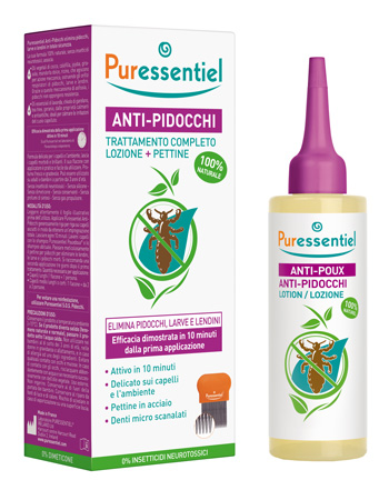 LOZIONE ANTIPIDOCCHI 100 ML + PETTINE PURESSENTIEL - doctorpill.it