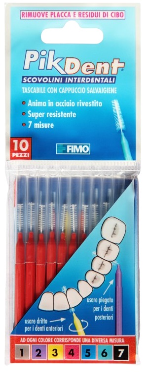 PIKDENT STUZZICOLINO 4 ROSSO 10 PEZZI - doctorpill.it