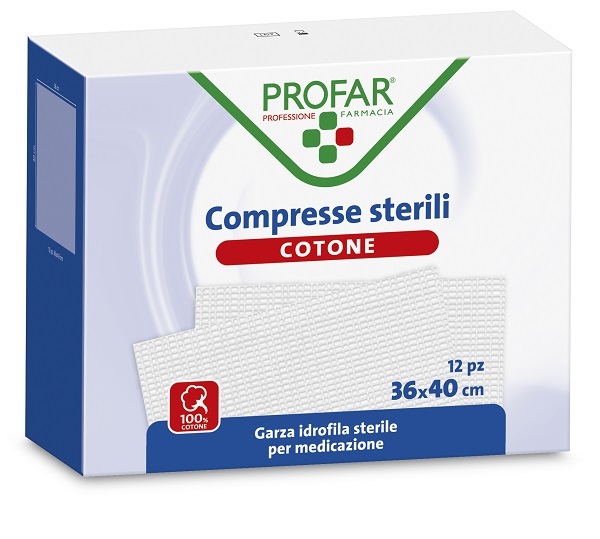 GARZA IDROFILA PROFAR COMPRESSA STERILE 36X40 CM 12 PEZZI - doctorpill.it