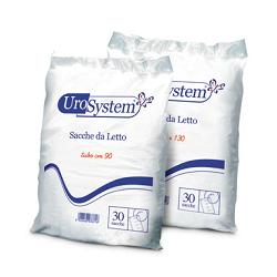 SACCA DI DRENAGGIO DA LETTO PER INCONTINENZA UROSYSTEM TUBO 90 CM SENZA SCARICO 30 PEZZI - doctorpill.it